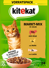 Nat kattenvoer Marktmix in gelei Multipack (24x85 g), 2,04 kg
