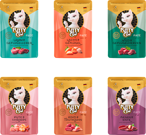 Nassfutter Katze Paté Mix 2, Multipack (6x85 g), 510 g KittyCat