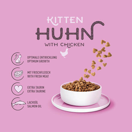 Trockenfutter Huhn Kitten, 3 kg KittyCat
