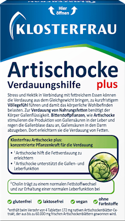 Artischocke Verdaungshilfe plus Tabletten 30 St, 20 g