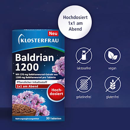 Valeriaan 1200 tabletten 30 stuks, 28,3 g