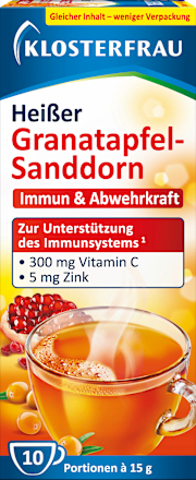 Heißer Granatapfel-Sanddorn Heißgetränk Beutel 10 St., 150 g