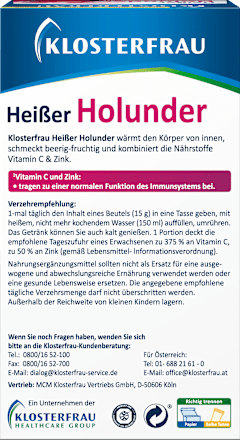 Heißer Holunder Heißgetränk Beutel 10 St., 150 g