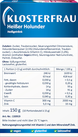 Warme Vlierbessen Warme Drank Zakjes 10 stuks, 150 g