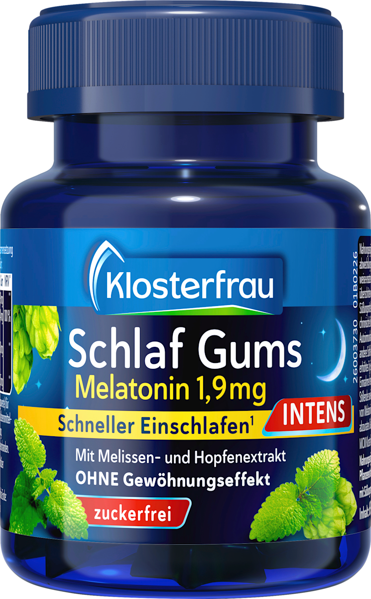 KLOSTERFRAU Schlaf Gums Intens Melatonin 1,9mg, 30 St, 69,3 g