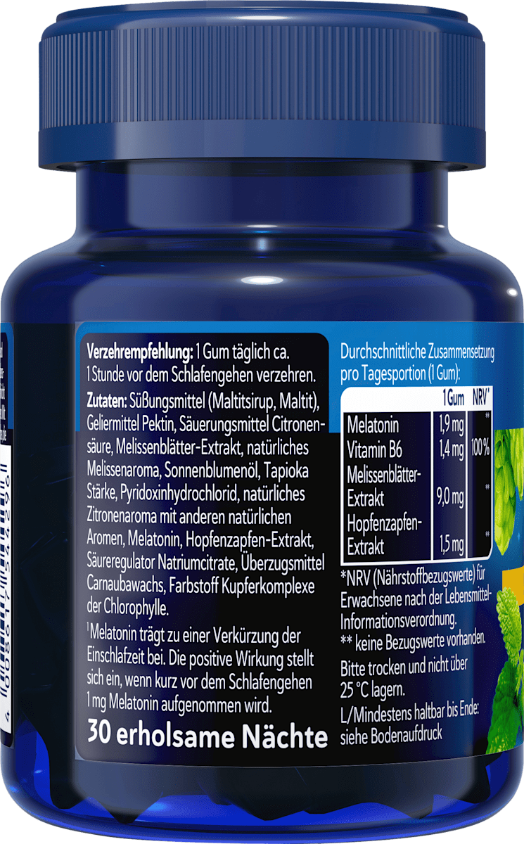 KLOSTERFRAU Schlaf Gums Intens Melatonin 1,9mg, 30 St, 69,3 g