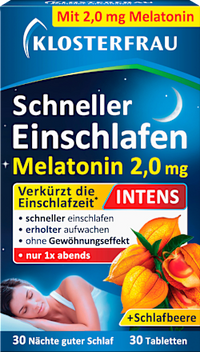 Schneller Einschlafen Melatonin 2,0 mg Tabletten 30 St, 9,6 g