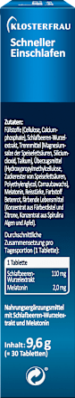 Schneller Einschlafen Melatonin 2,0 mg Tabletten 30 St, 9,6 g
