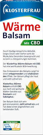 Verwarmende balsem met CBD, 100 ml