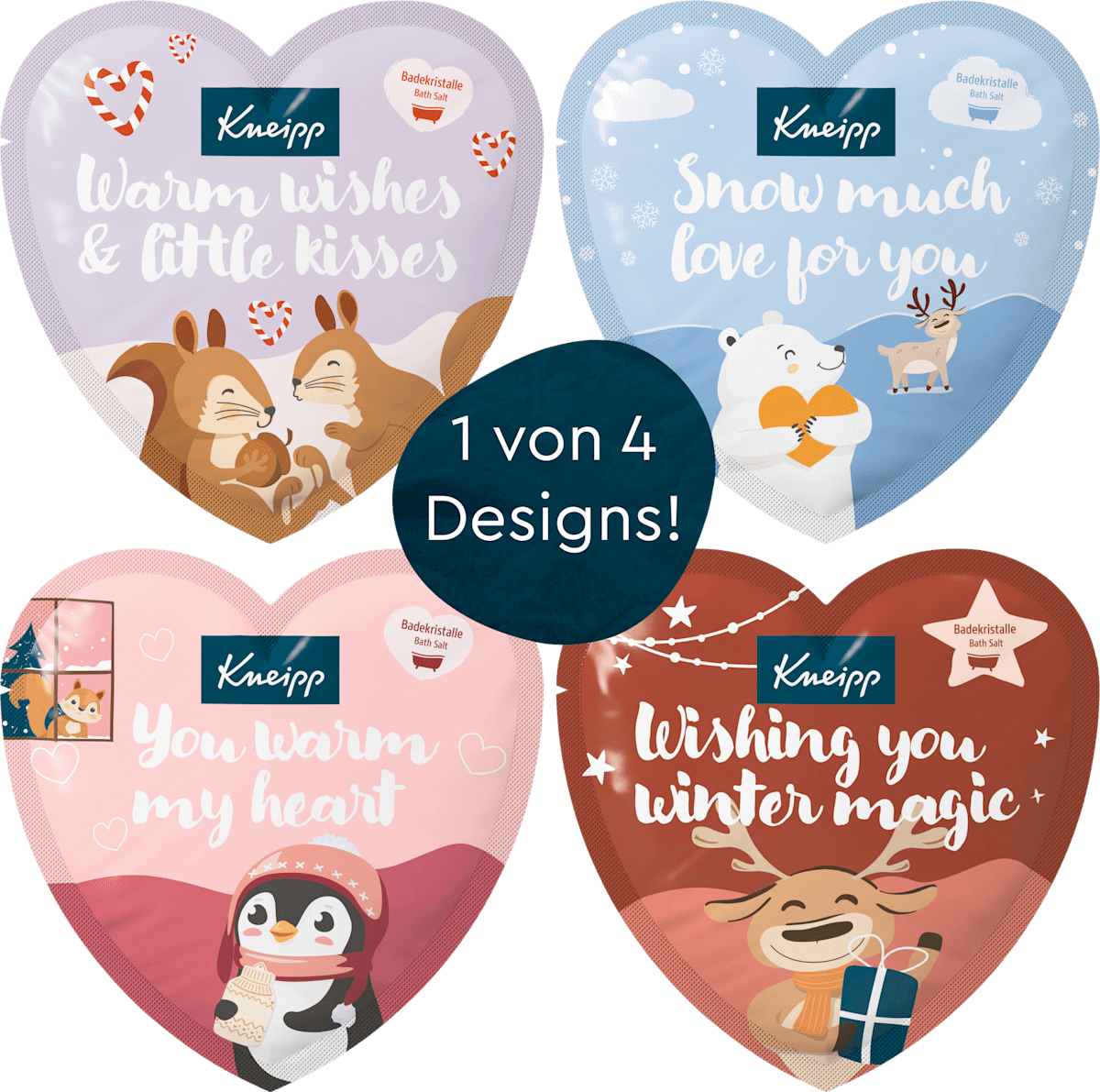 Kneipp Badezusatz Mixed Box Heart Sachets, 40 g