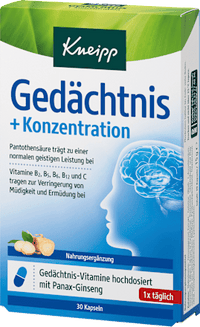 Geheugen + Concentratie Capsules 30 stuks, 15 g