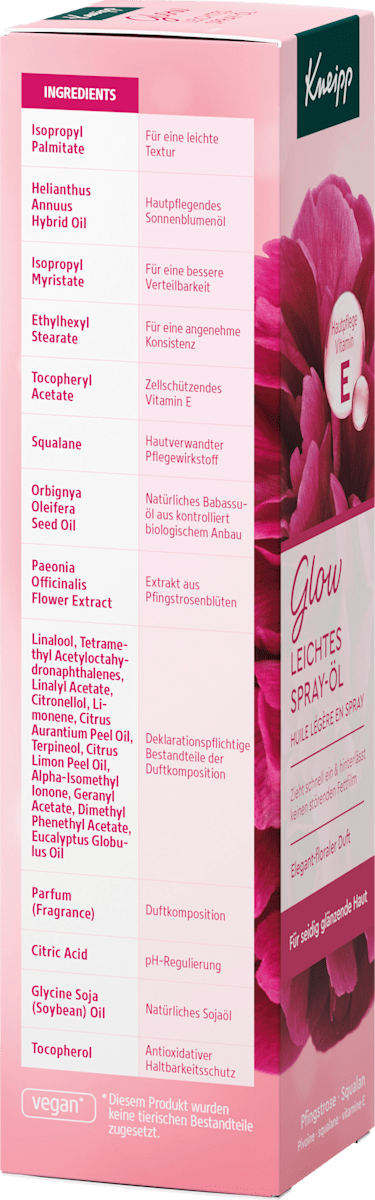 Körperöl leichtes Spray-Öl Glow, 100 ml