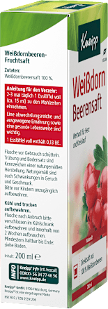 Meidoornbessensap voor hart en bloedsomloop, 200 ml