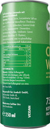 Erfrischungsgetränk, Koffein Drink Citrus Wave Limette, 250 ml EINWEG koawach