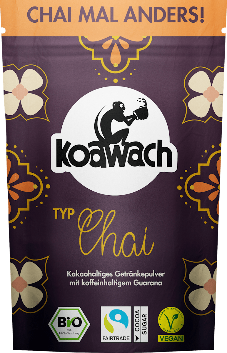 koawach Getränkepulver, Chai mit Guarana, 100 g