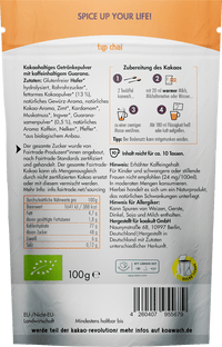 koawach Getränkepulver, Chai mit Guarana, 100 g