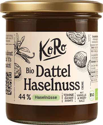 Brotaufstrich, Dattel-Haselnuss-Creme, 330 g KoRo