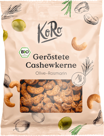 Geröstete Cashewkerne, Olive-Rosmarin, 150 g