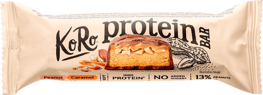 Barre protéinée KoRo, caramel beurre de cacahuète tendre, 45 g