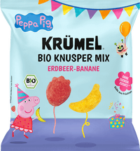KRÜMEL Kindersnack Peppa Pig Knusper Mix Erdbeer-Banane ab 3 Jahren, 20 g