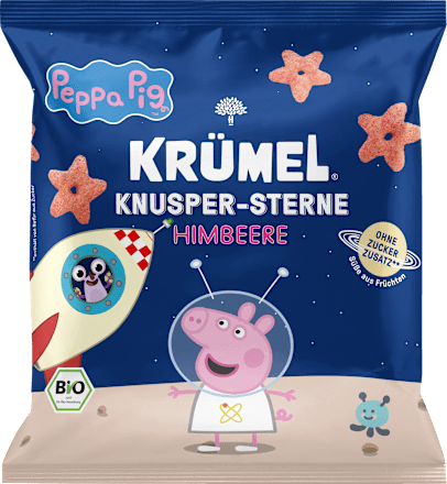 Kindersnack Peppa Pig Knusper-Sterne Himbeere ab 3 Jahren, 20 g