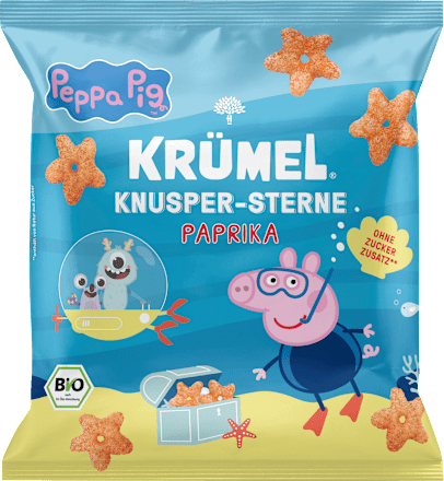Kindersnack Peppa Pig Knusper-Sterne Paprika ab 3 Jahren, 20 g