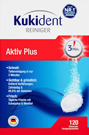 Gebissreiniger Aktiv Plus, 120 St