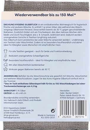 Hygiene-Silbertuch für 150 WL, 1 St