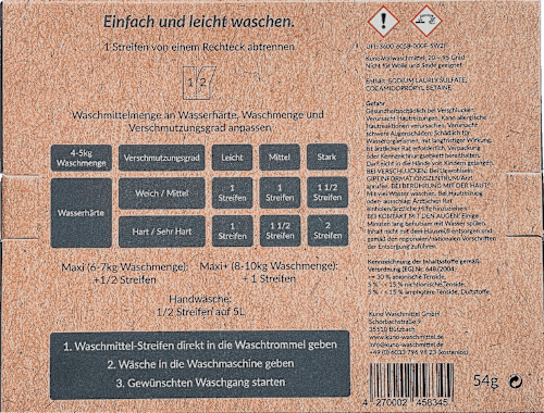 Wasmiddelblaadjes, krachtig wasmiddel, 18 Wl