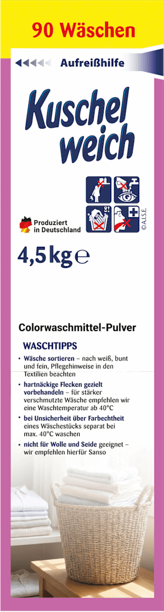 Kuschelweich Colorwaschmittel Pulver Blütenfrische, 90 Wl