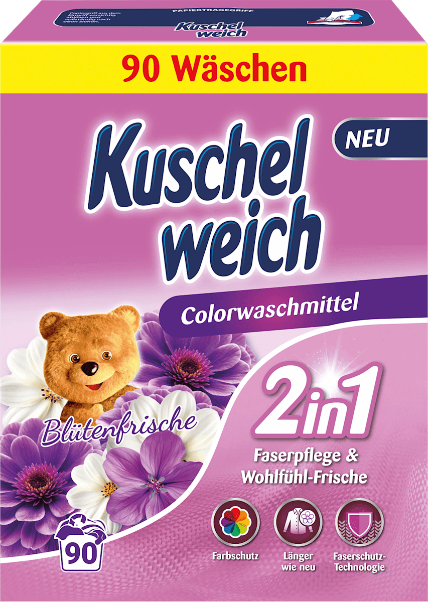 Kuschelweich Colorwaschmittel Pulver Blütenfrische, 90 Wl