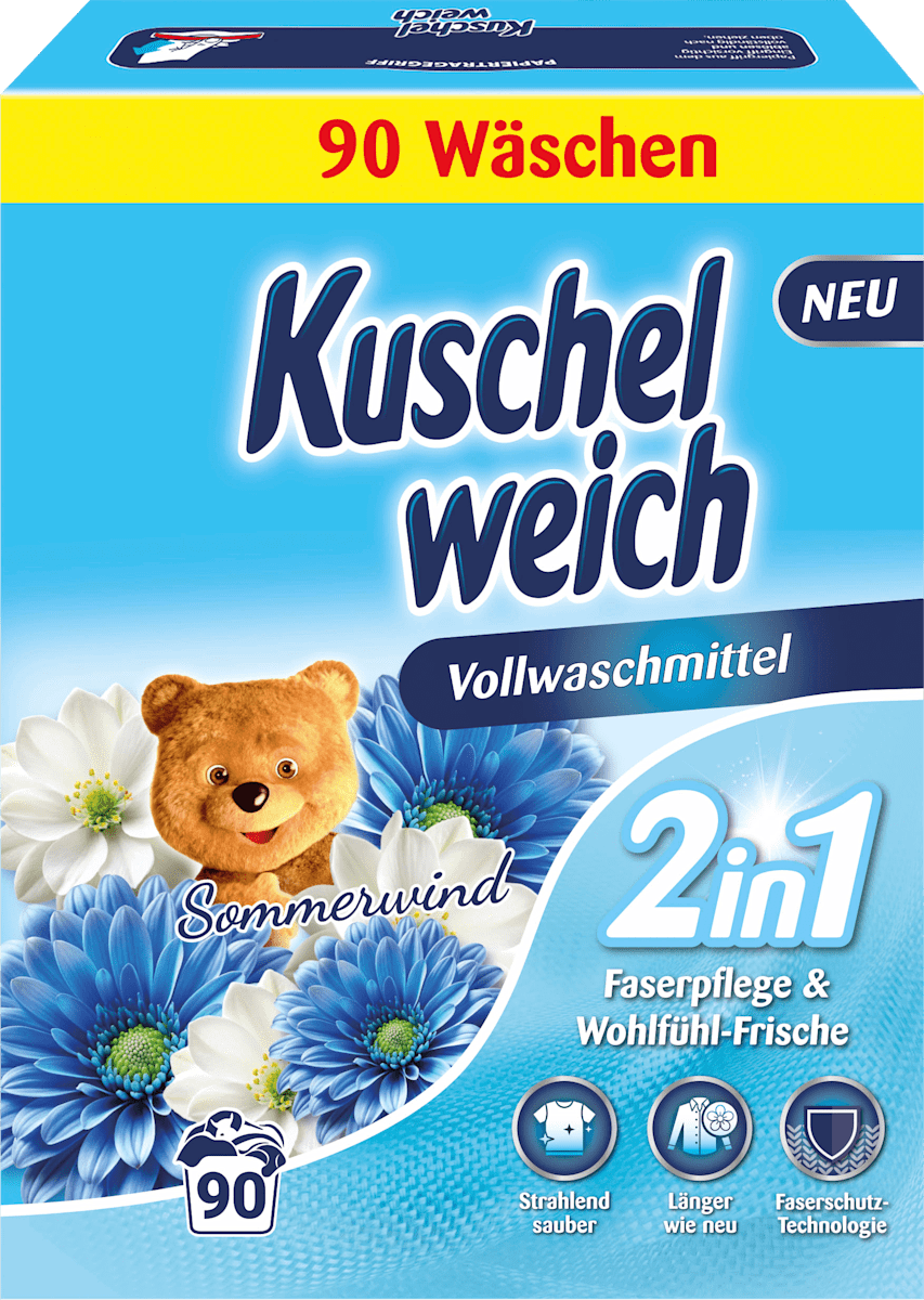 Kuschelweich Vollwaschmittel Pulver Sommerwind, 90 Wl