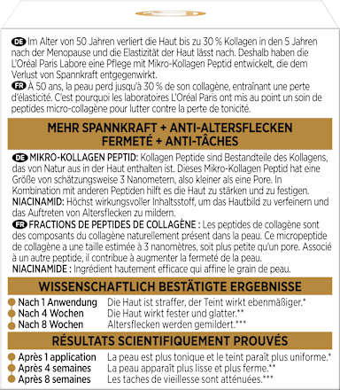Anti-Aging Feuchtigkeitscreme mit Kollagen Peptid, Kollagen Experte, 50 ml