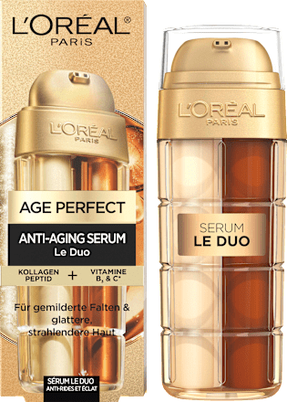 Anti-Aging Gesichtsserum Le Duo mit Kollagen Peptid, Vitamin B3 und C, 30 ml