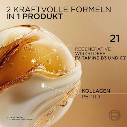 Anti-Aging Gesichtsserum Le Duo mit Kollagen Peptid, Vitamin B3 und C, 30 ml