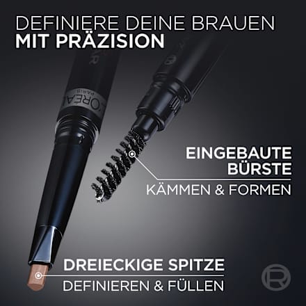 Augenbrauenstift Infaillible Brows 24h Filling Triangular 1.0 Ebony, 1 ml