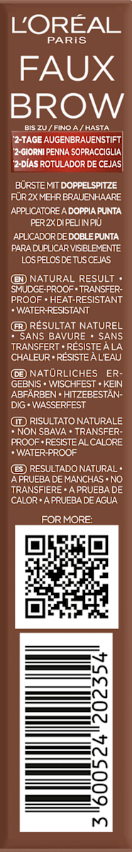 Wenkbrauwpotlood Infaillible Faux Brow Donkerblond, 1 ml