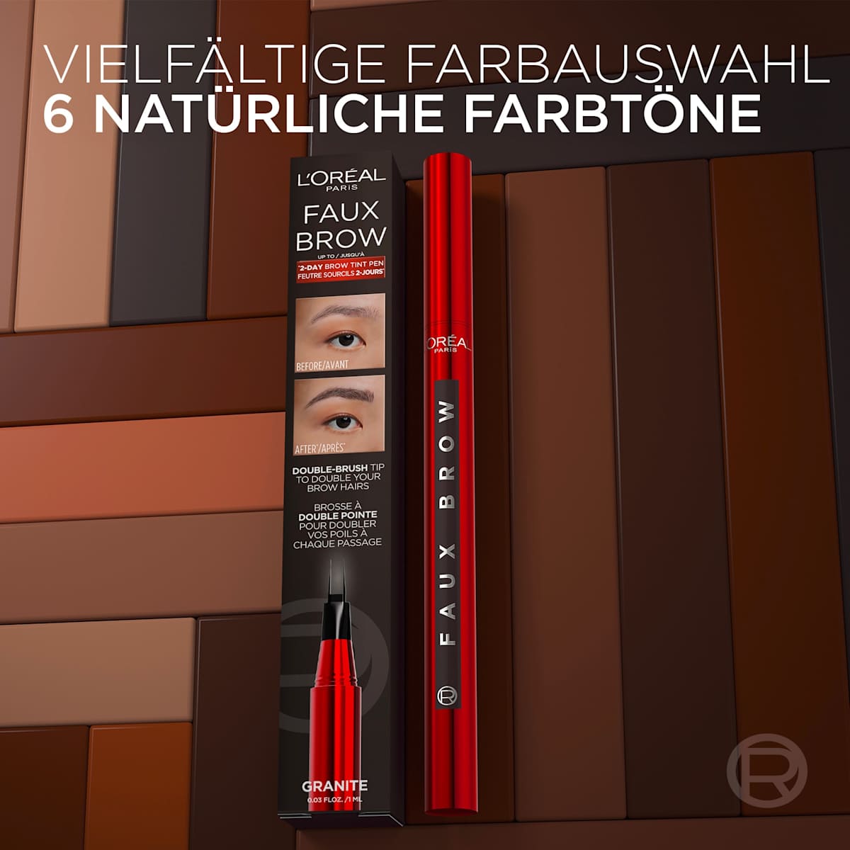 L'ORÉAL PARiS Stylo à sourcils Infaillible Faux Brow Granite, 1 ml