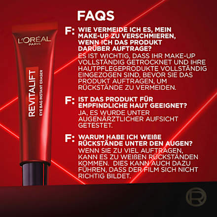 Augencreme Anti-Tränensack Laser Sofort Augenlifting, 15 ml