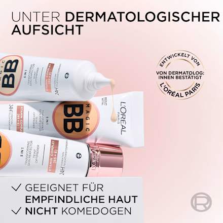 BB Cream 5in1, 24h feuchtigkeitsspendend, Mittel, LSF 11, 30 ml