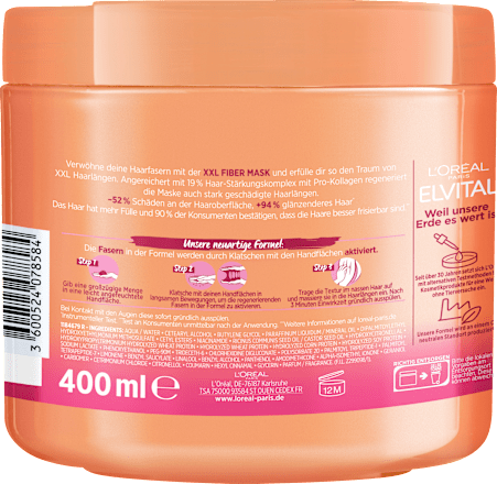 Haarverzorging XXL VEZELMASKER, 400 ml