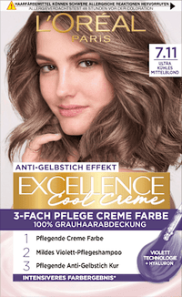 Haarkleur Cool Crème 7.11 Medium Blond, 1 st