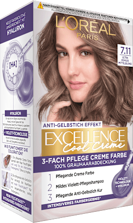 Haarkleur Cool Crème 7.11 Medium Blond, 1 st