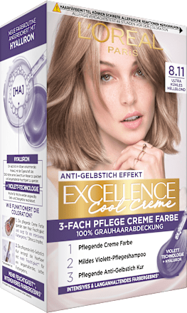 Haarkleur Cool Crème 8.11 Lichtblond, 1 st