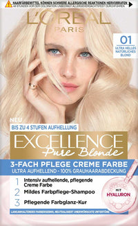 L'ORÉAL PARiS EXCELLENCE Creme Haarfarbe Excellence Pure Blond 01 ultra helles natürliches Blond, 1 St
