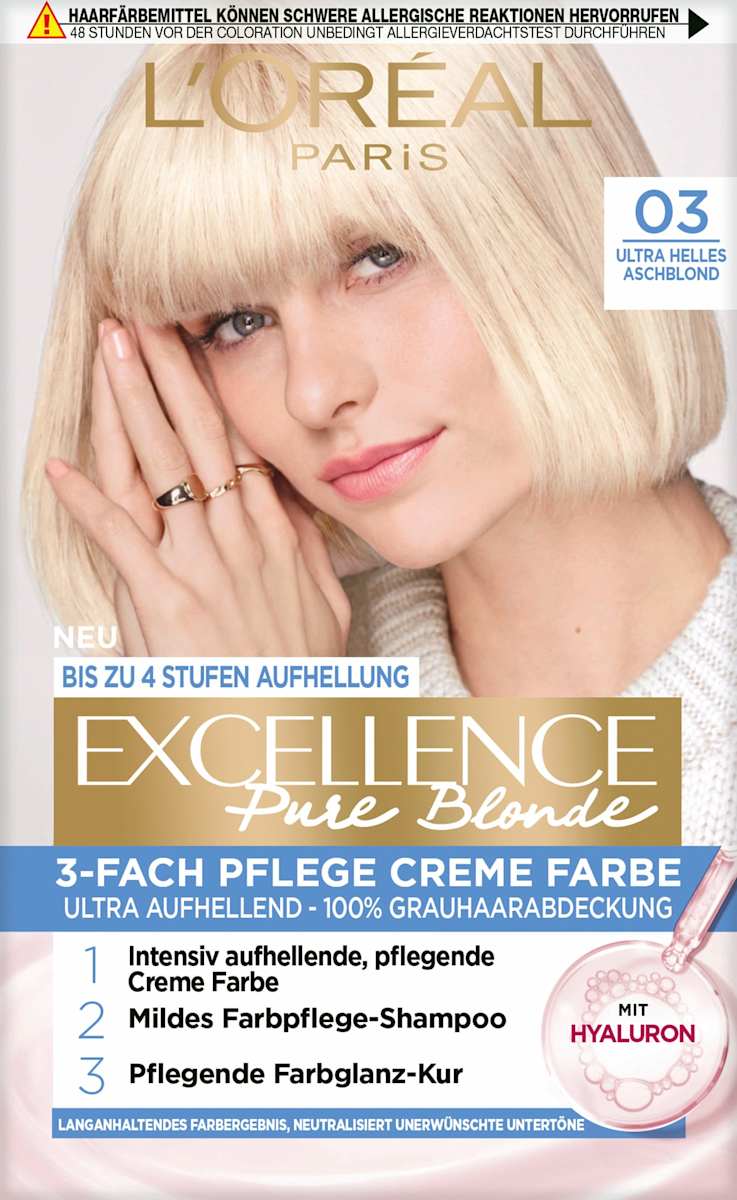 L'ORÉAL PARiS EXCELLENCE Creme Haarfarbe Excellence Pure Blond 03 ultra helles Aschblond, 1 St