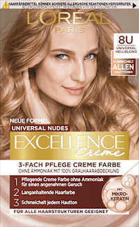 Haarfarbe Nude 8U Hellblond, 1 St L'ORÉAL PARiS EXCELLENCE Creme