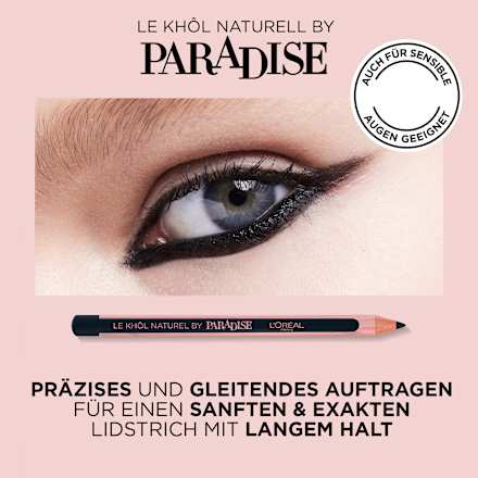 Eyeliner Le Khôl Naturell By Paradise 101 Midnight Black, 1,2 g L'ORÉAL PARiS