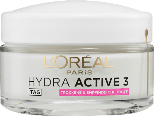 Gesichtscreme Hydra Active 3 Trockene Sensible Haut, 50 ml