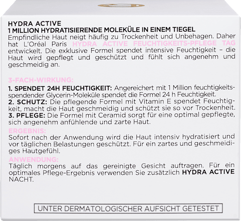 Hydra Active 3 Gezichtscrème voor de Droge Gevoelige Huid, 50 ml